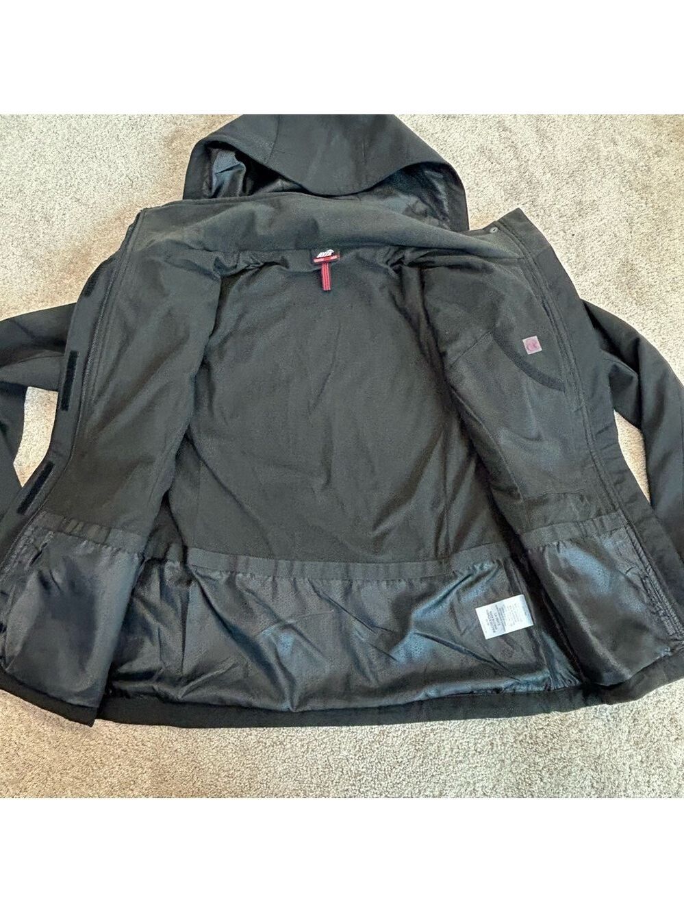 Avia black hooded full front zip long sleeve jacket coat Sz M - Picture 8 of 15